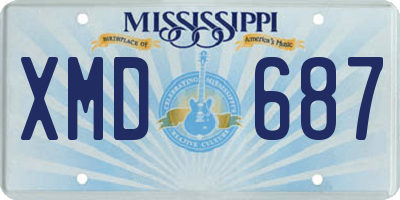 MS license plate XMD687
