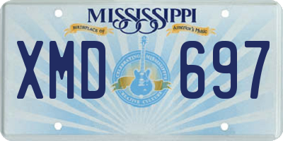 MS license plate XMD697