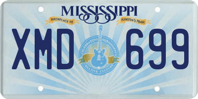 MS license plate XMD699