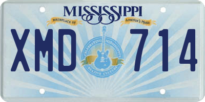 MS license plate XMD714