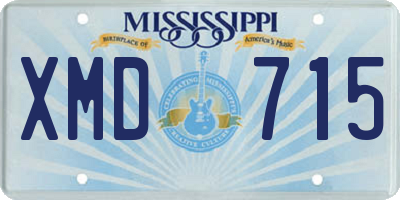 MS license plate XMD715