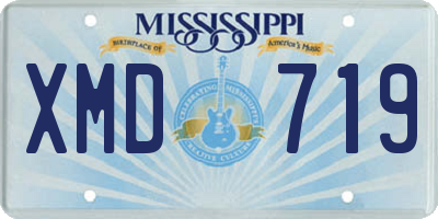 MS license plate XMD719