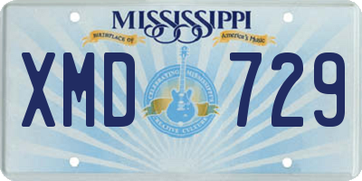 MS license plate XMD729