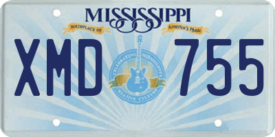 MS license plate XMD755