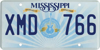 MS license plate XMD766