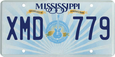 MS license plate XMD779