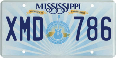 MS license plate XMD786