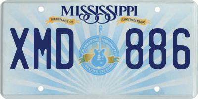 MS license plate XMD886