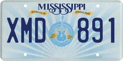 MS license plate XMD891
