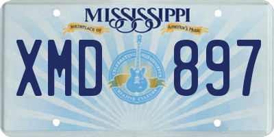 MS license plate XMD897