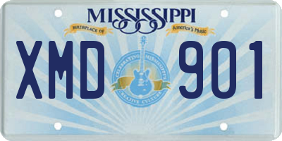 MS license plate XMD901