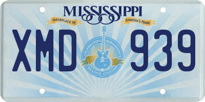 MS license plate XMD939