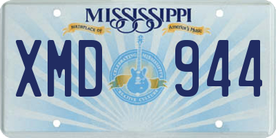 MS license plate XMD944