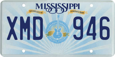 MS license plate XMD946