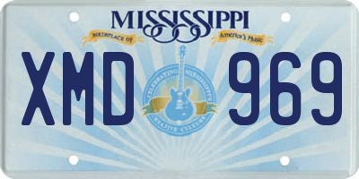 MS license plate XMD969