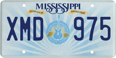 MS license plate XMD975