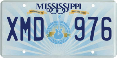 MS license plate XMD976