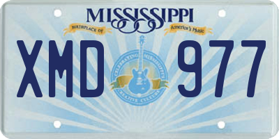 MS license plate XMD977