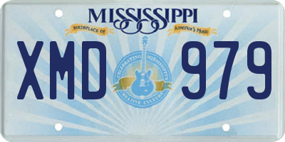 MS license plate XMD979