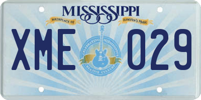 MS license plate XME029