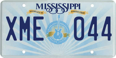 MS license plate XME044