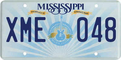 MS license plate XME048