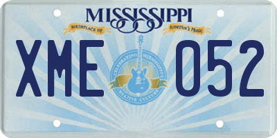 MS license plate XME052