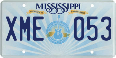 MS license plate XME053