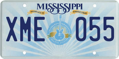 MS license plate XME055