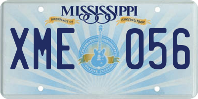 MS license plate XME056