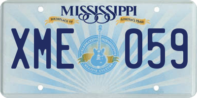 MS license plate XME059