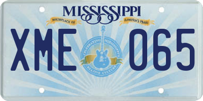 MS license plate XME065