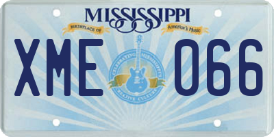 MS license plate XME066