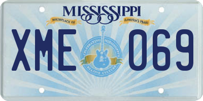 MS license plate XME069