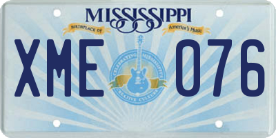 MS license plate XME076