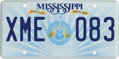 MS license plate XME083