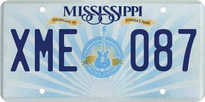 MS license plate XME087