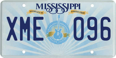 MS license plate XME096