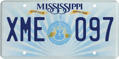 MS license plate XME097