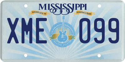 MS license plate XME099