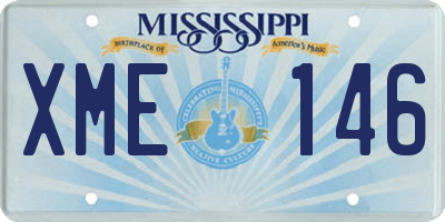 MS license plate XME146