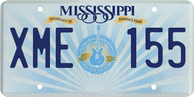 MS license plate XME155