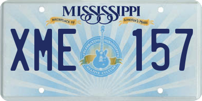 MS license plate XME157