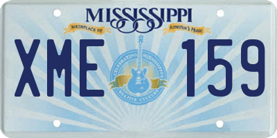 MS license plate XME159
