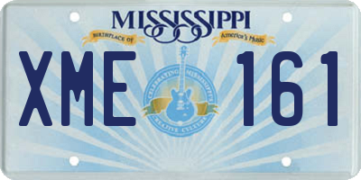 MS license plate XME161
