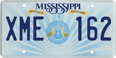 MS license plate XME162