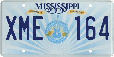 MS license plate XME164