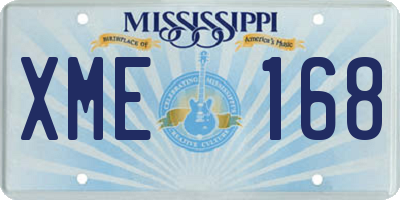 MS license plate XME168