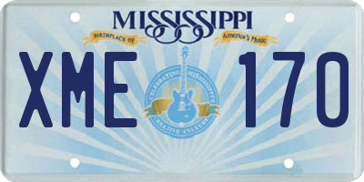 MS license plate XME170