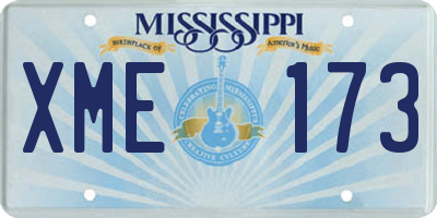 MS license plate XME173